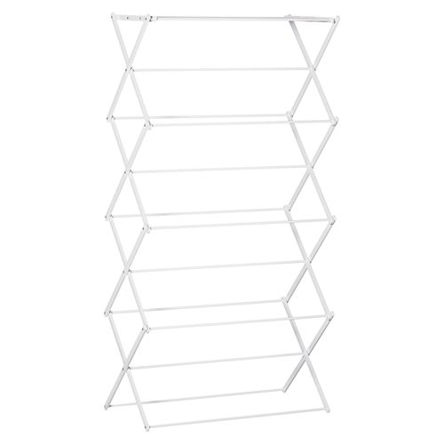 Sèche-linge Pliable En Métal Et Plastique 8 Niveaux, Blanc 74x35x144cm