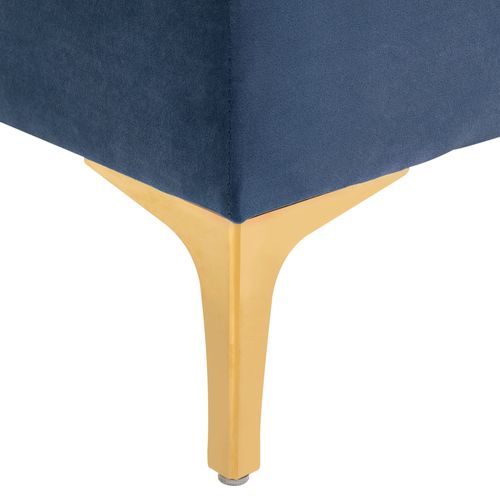 Banc De Lit En Velours Avec Pieds Surélevés 118 X 45 X 42 Cm Pour Chambre Et Couloir, Bleu