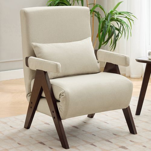 Fauteuil Convertible 3-en-1 En Tissu, Avec Fonction Lit, Pour Salon, Chambre, Bureau