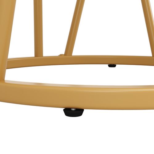 Table Ronde En Mdf Marbré, Léger Et Luxueux Pour 4-6 Personnes, Pieds Dorés