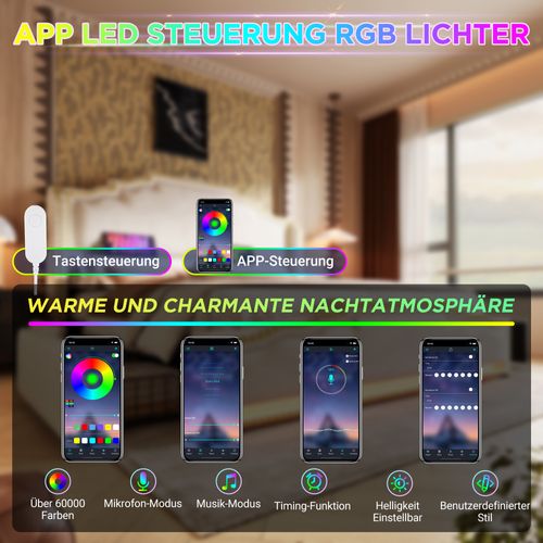 Lit Coffre 180×200 En Velours Beige Avec 4 Tiroirs, Éclairage LED Et Port USB-c