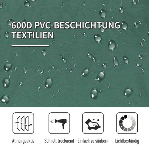 Lit De Camping Pliant Oxford Pour 2 Personnes 136 Kg Capacité 120 x 190 Cm, Vert Noir