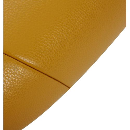 Fauteuil En Cuir Et Chêne Noir - Naos - Cuir Jaune