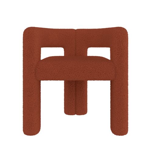 Fauteuil, Tissu Velours Teddy,marron