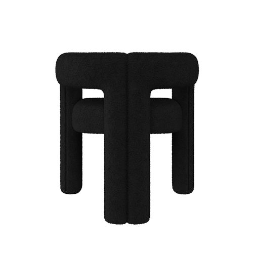 Fauteuil, Tissu Velours Teddy,noir