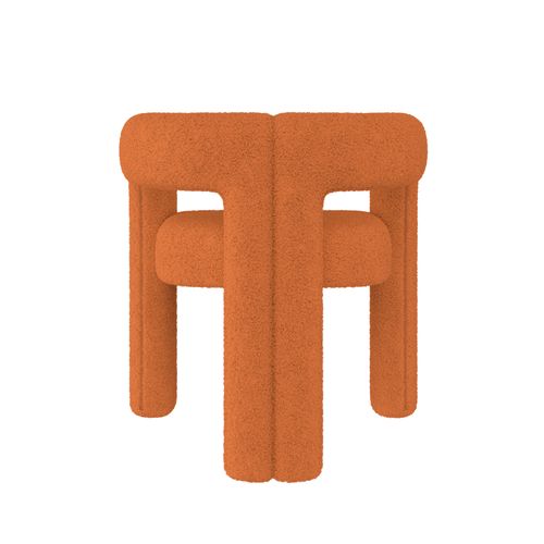 Fauteuil, Tissu Velours Teddy,orange