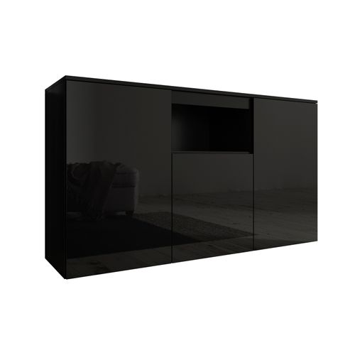 Buffet Pour Salon Salle à Manger 140x40x80cm Nevada - Noir