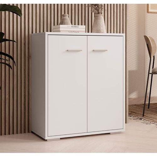 Bahut Buffet Bas Pour Salon Salle à Manger En Blanc 60x30x71cm Lander L2