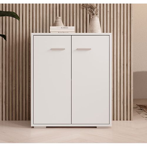 Bahut Buffet Bas Pour Salon Salle à Manger En Blanc 60x30x71cm Lander L2
