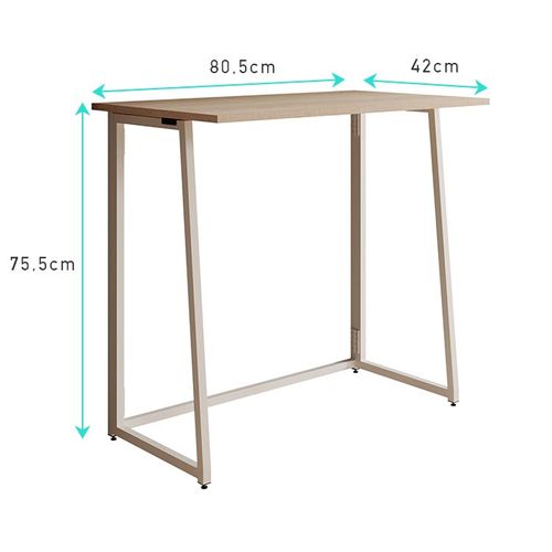 Bureau Pour Chambre Bureau En Blanc 80,5x42x75,5cm Gala