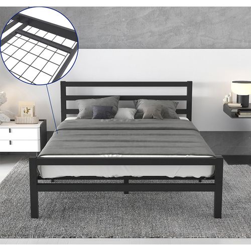 Lit Double 135x190cm En Noir Niki