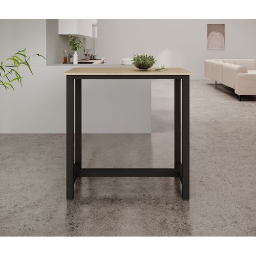 Table Haute Pour Cuisine Salle à Manger En Noir Et Sonoma 100x40x100cm Ani