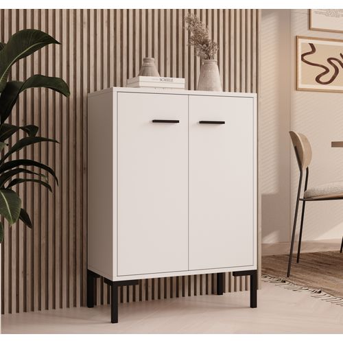 Bahut Buffet Bas Pour Salon Salle à Manger En Blanc 60x30x84cm Lander L15