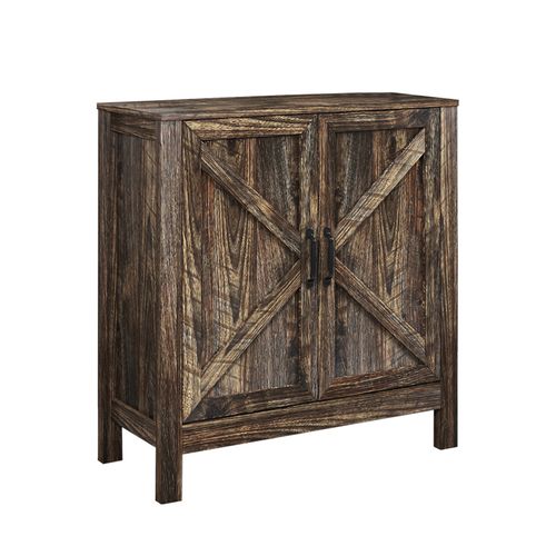 Bahut Buffet Pour Salon Salle à Manger En Couleur Chêne Rustic 80x35x85cm Olivia