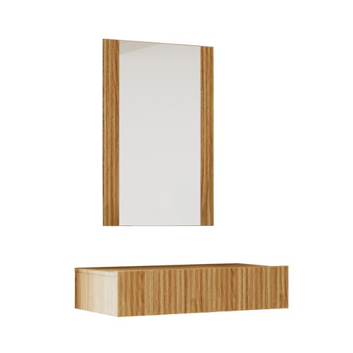 Coiffeuse Pour Chambre à Coucher En Couleur Chêne Alba 80x42x97cm Velia