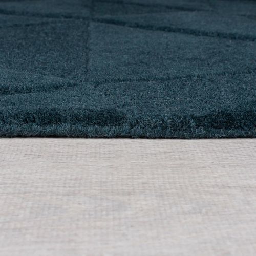 Tapis De Salon Moderne Sherd En Laine - Bleu Turquoise - 200x290 Cm