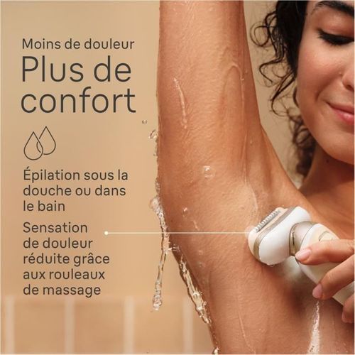Épilateur Électrique - Silk-épil 9 Flex - Épilation Facile - 9-041 3d - Blanc / Doré