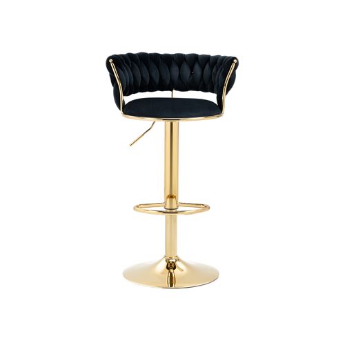 Tabouret De Bar En Velours, Set De 2, Rotation 360°, Réglage De Hauteur, Confort Moderne