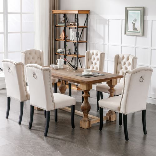 Ensemble De 2 Chaises En Velours - Beige