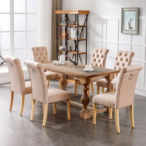 Chaises En Velours, Set De 2, Pieds En Chêne, Style Moderne