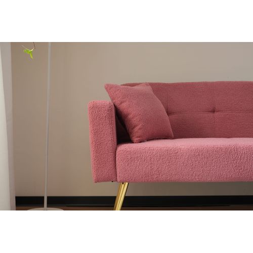 Canapé Convertible En Tissu - Rose