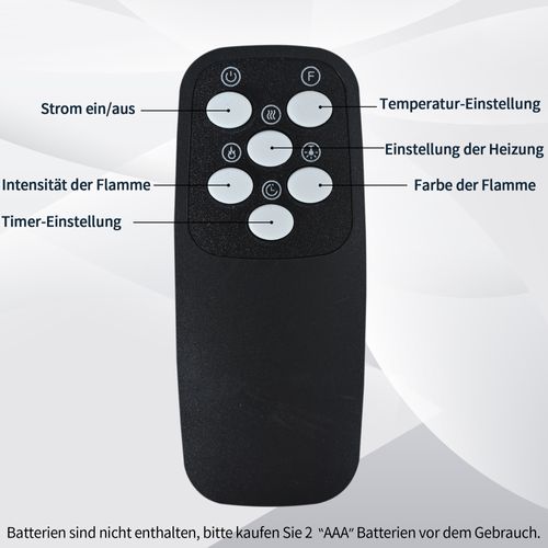 Cheminée Électrique Murale Et Intégrée, 106,5×46,5×12 Cm, Avec 12 Couleurs De Flamme, Noir