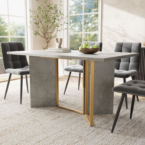Table à Manger Moderne,70 X 119 Cm Ciment