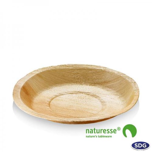 Assiette Ronde Feuille De Palmier 18 Cm - Sdg Lot De 100