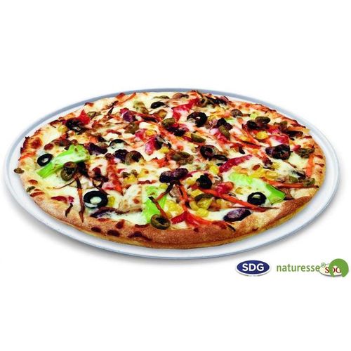 Assiette Plate Pizza Pulpe De Cellulose 32,5 Cm - Sdg - Lot De 200