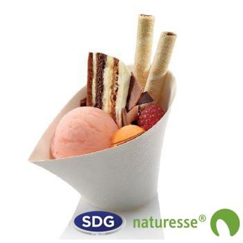 Coupelle à Glace En Pulpe De Cellulose 12x9 Cm - Sdg - Lot De 400