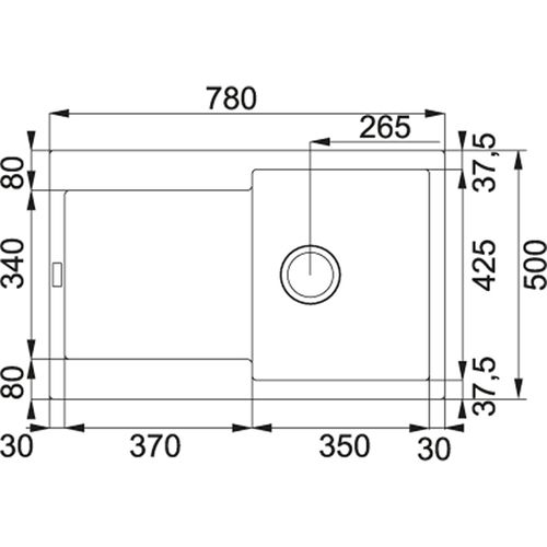 Evier À Encastrer 78x50 cm Manuel Stone - 094624