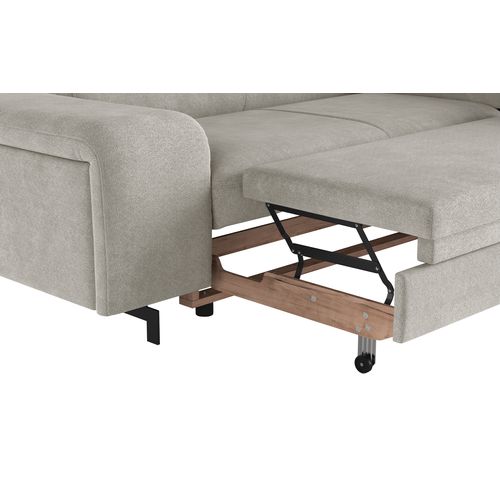 Canapé d'angle convertible EMMA droit rimini beige