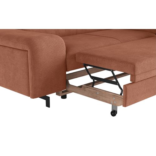 Canapé d'angle convertible EMMA droit rimini orange