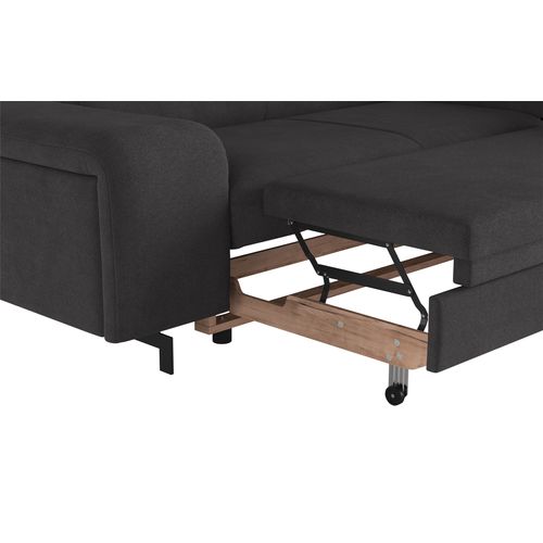 Canapé d'angle convertible EMMA droit rimini anthracite