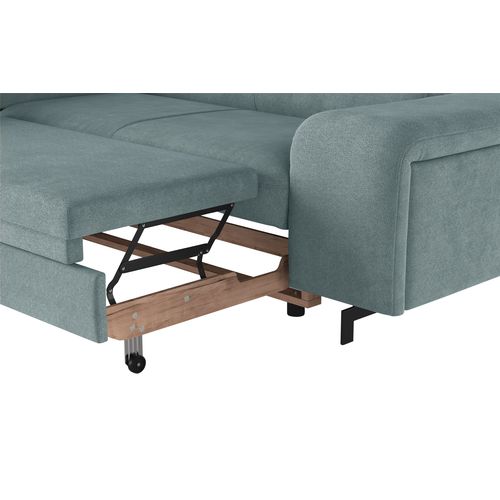 Canapé d'angle convertible EMMA gauche rimini turquoise