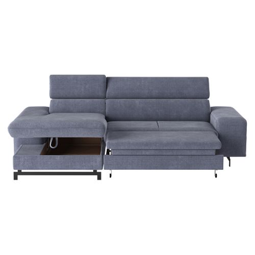 Canapé d'angle convertible EMMA gauche orlando bleu