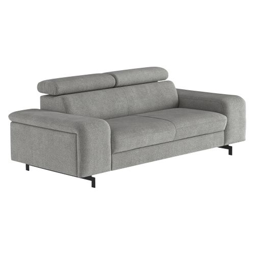 Canapé reposse pieds 3 places EMMA orlando gris clair