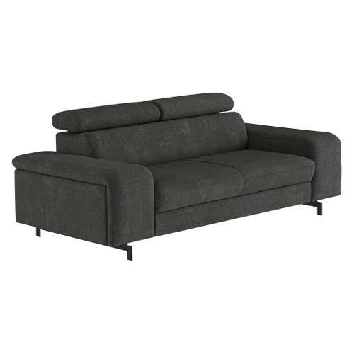 Canapé reposse pieds 3 places EMMA orlando anthracite