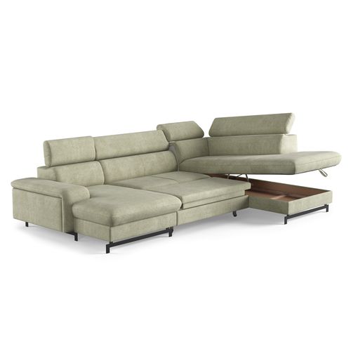 Canapé panoramique EMMA terminal à droite orlando vert