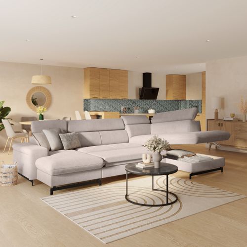 Canapé panoramique EMMA terminal à doite orlando pale