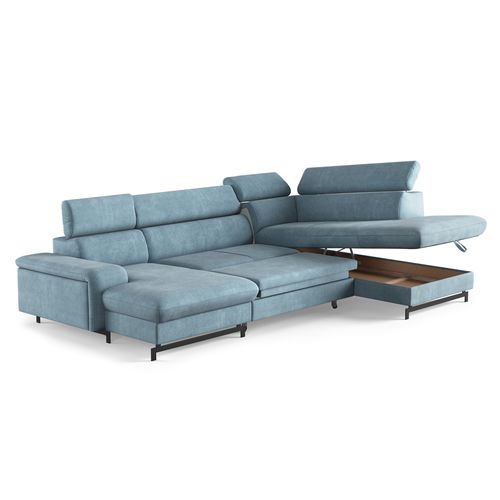 Canapé panoramique EMMA terminal à doite orlando turquoise