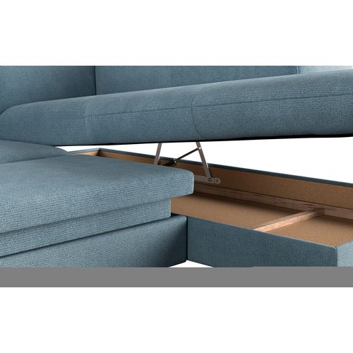 Canapé panoramique EMMA terminal à doite orlando turquoise