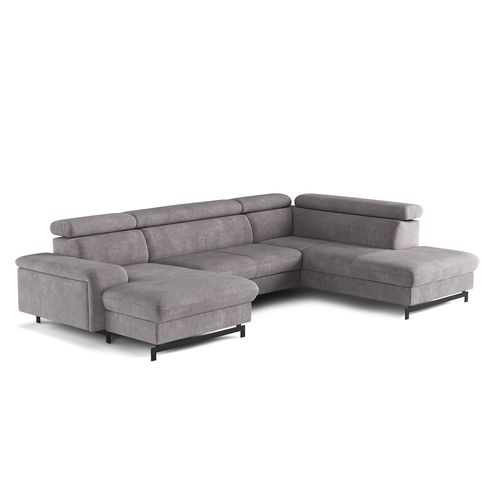 Canapé panoramique EMMA terminal à doite orlando gris cl
