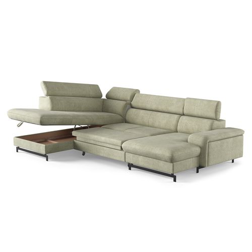Canapé panoramique EMMA terminal à gauche orlando vert