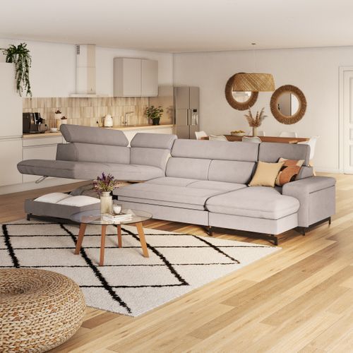 Canapé panoramique EMMA terminal à gauche orlando pale