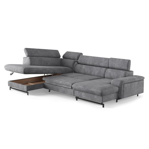 Canapé panoramique EMMA terminal à gauche tissu orlando pale