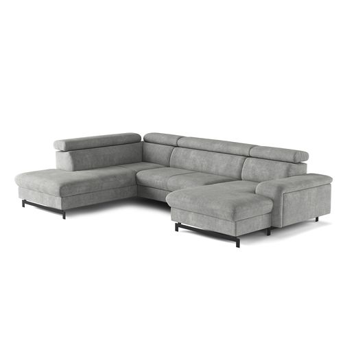 Canapé panoramique EMMA terminal à gauche orlando platine