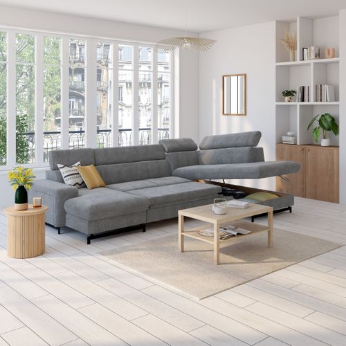 Canapé panoramique EMMA terminal à droite rimini anthracite