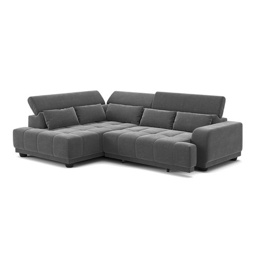 Canapé d'angle relax gauche ELIOTT tissu anthracite