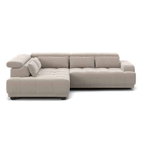 Canapé d'angle relax gauche ELIOTT tissu naturel